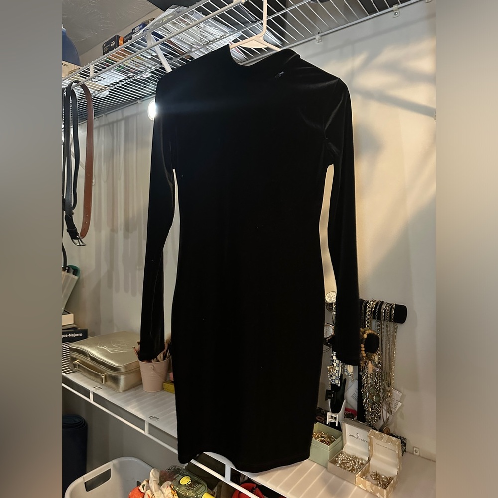 Suede mini dress
